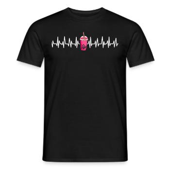 Bubble Tea Boba BubbleTea Kawaii Japan Tea Kpop - Men's T-Shirt - black - Front - AI Model Male 178 light (178cm)