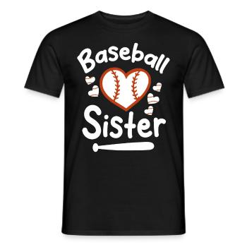 Baseball Sport Baseballspieler Pitcher Catcher USA - Männer T-Shirt - Schwarz - Vorne - AI Model Male 178 light (178cm)