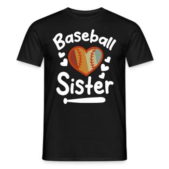 Baseball Sport Baseballspieler Pitcher Catcher USA - Männer T-Shirt - Schwarz - Vorne - AI Model Male 178 light (178cm)