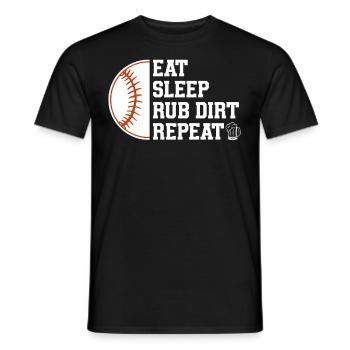 Baseball Sport Baseballspieler Pitcher Catcher USA - Männer T-Shirt - Schwarz - Vorne - AI Model Male 178 light (178cm)
