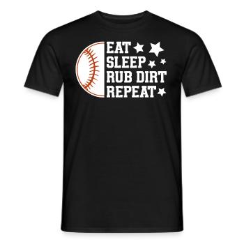 Baseball Sport Baseballspieler Pitcher Catcher USA - Männer T-Shirt - Schwarz - Vorne - AI Model Male 178 light (178cm)