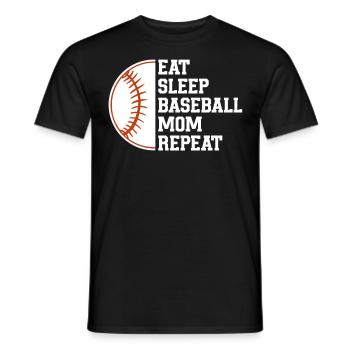 Baseball Sport Baseballspieler Pitcher Catcher USA - Männer T-Shirt - Schwarz - Vorne - AI Model Male 178 light (178cm)
