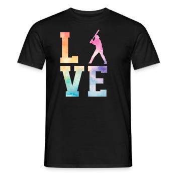 Baseball Sport Baseballspieler Pitcher Catcher USA - Männer T-Shirt - Schwarz - Vorne - AI Model Male 178 light (178cm)