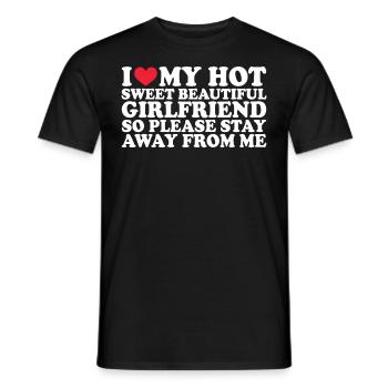 Girlfriend Freundin Beziehung Couple Liebe Pärchen - Männer T-Shirt - Schwarz - Vorne - AI Model Male 178 light (178cm)