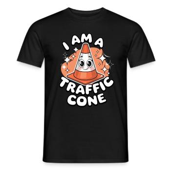 I AM A TRAFFIC CONE für eine Verkleidung als - Männer T-Shirt - Schwarz - Vorne - AI Model Male 178 light (178cm)