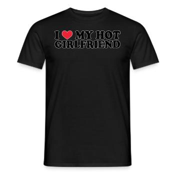 Girlfriend Girlfriend Relationship Couple Love Couple - Men's T-Shirt - black - Front - AI Model Male 178 light (178cm)