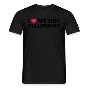 Girlfriend Girlfriend Relationship Couple Love Couple - Men's T-Shirt - black - Front - AI Model Male 178 light (178cm)