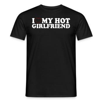 Girlfriend Girlfriend Relationship Couple Love Couple - Men's T-Shirt - black - Front - AI Model Male 178 light (178cm)