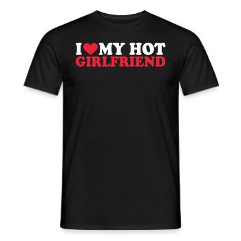 Girlfriend Girlfriend Relationship Couple Love Couple - Men's T-Shirt - black - Front - AI Model Male 178 light (178cm)