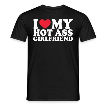 Girlfriend Girlfriend Relationship Couple Love Couple - Men's T-Shirt - black - Front - AI Model Male 178 light (178cm)