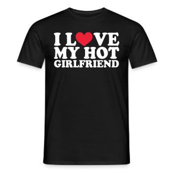 Girlfriend Girlfriend Relationship Couple Love Couple - Men's T-Shirt - black - Front - AI Model Male 178 light (178cm)