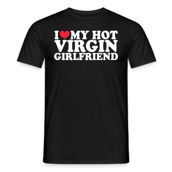 Girlfriend Girlfriend Relationship Couple Love Couple - Men's T-Shirt - black - Front - AI Model Male 178 light (178cm)