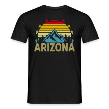 Arizona State Sedona Phoenix Grand Canyon AZ - Men's T-Shirt - black - Front - AI Model Male 178 light (178cm)