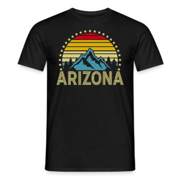 Arizona State Sedona Phoenix Grand Canyon AZ - Men's T-Shirt - black - Front - AI Model Male 178 light (178cm)