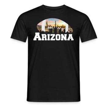 Arizona State Sedona Phoenix Grand Canyon AZ - Men's T-Shirt - black - Front - AI Model Male 178 light (178cm)