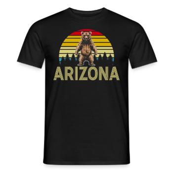 Arizona State Sedona Phoenix Grand Canyon AZ - Men's T-Shirt - black - Front - AI Model Male 178 light (178cm)