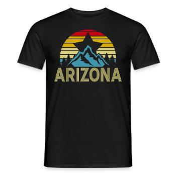 Arizona State Sedona Phoenix Grand Canyon AZ - Men's T-Shirt - black - Front - AI Model Male 178 light (178cm)