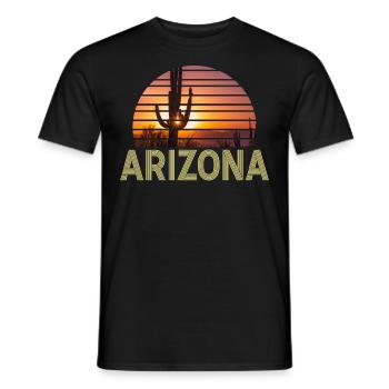 Arizona State Sedona Phoenix Grand Canyon AZ - Men's T-Shirt - black - Front - AI Model Male 178 light (178cm)
