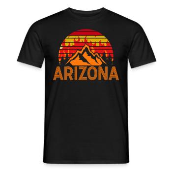 Arizona State Sedona Phoenix Grand Canyon AZ - Men's T-Shirt - black - Front - AI Model Male 178 light (178cm)