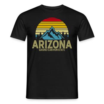 Arizona State Sedona Phoenix Grand Canyon AZ - Men's T-Shirt - black - Front - AI Model Male 178 light (178cm)