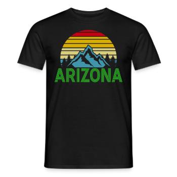 Arizona State Sedona Phoenix Grand Canyon AZ - Men's T-Shirt - black - Front - AI Model Male 178 light (178cm)