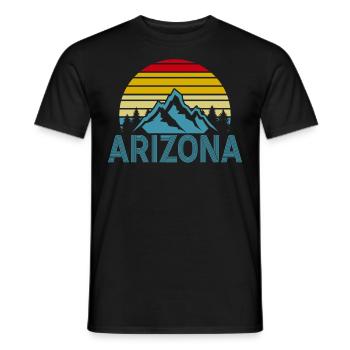 Arizona State Sedona Phoenix Grand Canyon AZ - Men's T-Shirt - black - Front - AI Model Male 178 light (178cm)
