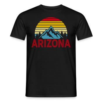 Arizona State Sedona Phoenix Grand Canyon AZ - Men's T-Shirt - black - Front - AI Model Male 178 light (178cm)