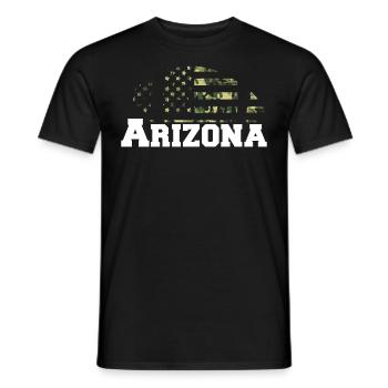 Arizona State Sedona Phoenix Grand Canyon AZ - Men's T-Shirt - black - Front - AI Model Male 178 light (178cm)