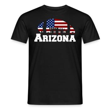 Arizona State Sedona Phoenix Grand Canyon AZ - Men's T-Shirt - black - Front - AI Model Male 178 light (178cm)
