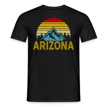 Arizona State Sedona Phoenix Grand Canyon AZ - Men's T-Shirt - black - Front - AI Model Male 178 light (178cm)