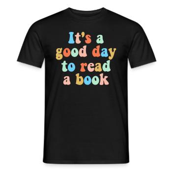 Livre Livres Bibliothèque Lecture Littérature Lire Livres - T-shirt homme - noir - Devant - AI Model Male 178 light (178cm)