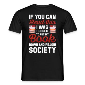 Buch Bücher Bibliothek Literatur Lesen Read Books - Männer T-Shirt - Schwarz - Vorne - AI Model Male 178 light (178cm)