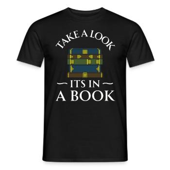Buch Bücher Bibliothek Literatur Lesen Read Books - Männer T-Shirt - Schwarz - Vorne - AI Model Male 178 light (178cm)