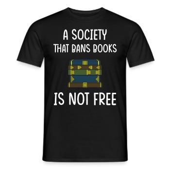 Livre Livres Bibliothèque Lecture Littérature Lire Livres - T-shirt homme - noir - Devant - AI Model Male 178 light (178cm)