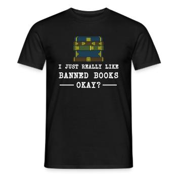 Buch Bücher Bibliothek Literatur Lesen Read Books - Männer T-Shirt - Schwarz - Vorne - AI Model Male 178 light (178cm)