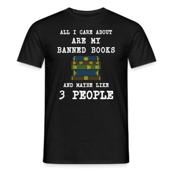 Livre Livres Bibliothèque Lecture Littérature Lire Livres - T-shirt homme - noir - Devant - AI Model Male 178 light (178cm)