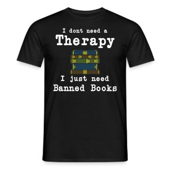 Buch Bücher Bibliothek Literatur Lesen Read Books - Männer T-Shirt - Schwarz - Vorne - AI Model Male 178 light (178cm)