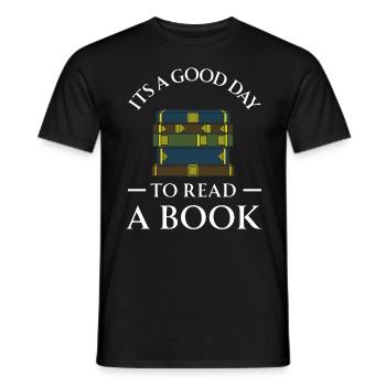 Livre Livres Bibliothèque Lecture Littérature Lire Livres - T-shirt homme - noir - Devant - AI Model Male 178 light (178cm)