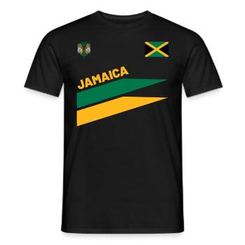 Jamaica Jamaika Rasta Raggea Rastafari Flagge - Männer T-Shirt - Schwarz - Vorne - AI Model Male 178 light (178cm)
