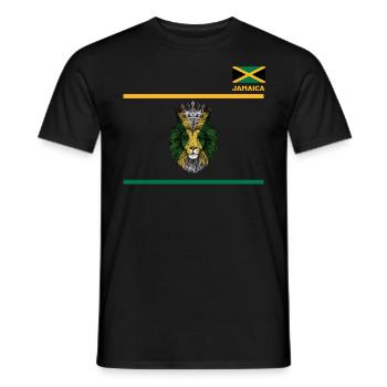 Jamaica Jamaika Rasta Raggea Rastafari Flagge - Männer T-Shirt - Schwarz - Vorne - AI Model Male 178 light (178cm)