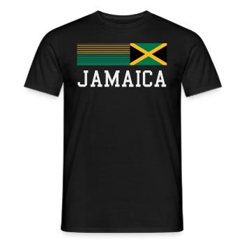 Jamaica Jamaika Rasta Raggea Rastafari Flagge - Männer T-Shirt - Schwarz - Vorne - AI Model Male 178 light (178cm)