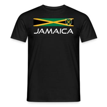 Jamaica Jamaika Rasta Raggea Rastafari Flagge - Männer T-Shirt - Schwarz - Vorne - AI Model Male 178 light (178cm)