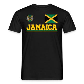 Jamaica Jamaika Rasta Raggea Rastafari Flagge - Männer T-Shirt - Schwarz - Vorne - AI Model Male 178 light (178cm)