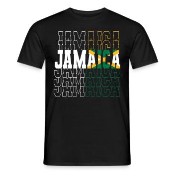 Jamaica Jamaika Rasta Raggea Rastafari Flagge - Männer T-Shirt - Schwarz - Vorne - AI Model Male 178 light (178cm)