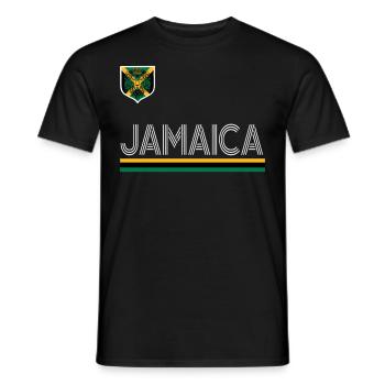 Jamaica Jamaika Rasta Raggea Rastafari Flagge - Männer T-Shirt - Schwarz - Vorne - AI Model Male 178 light (178cm)