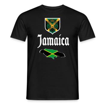 Jamaica Jamaika Rasta Raggea Rastafari Flagge - Männer T-Shirt - Schwarz - Vorne - AI Model Male 178 light (178cm)