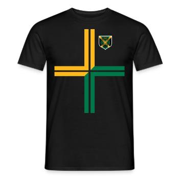 Jamaïque Jamaïque Rasta Raggea Drapeau Rastafari - T-shirt homme - noir - Devant - AI Model Male 178 light (178cm)