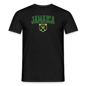 Jamaica Jamaika Rasta Raggea Rastafari Flagge - Männer T-Shirt - Schwarz - Vorne - AI Model Male 178 light (178cm)
