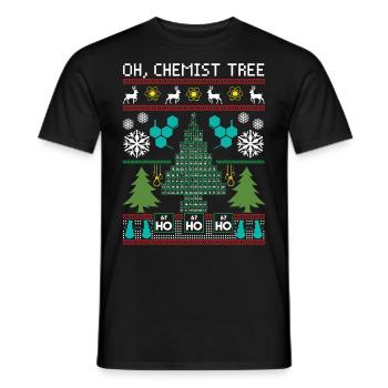 Oh Chemistree Christmas For Chemistree Science - T-shirt homme - noir - Devant - AI Model Male 178 light (178cm)