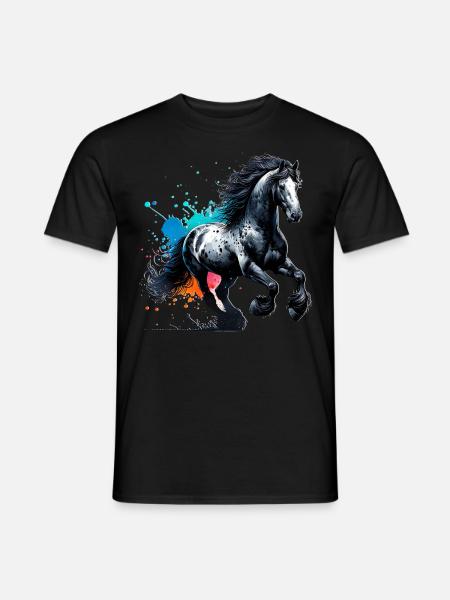 Cheval Frison Cadeau Cheval - T-shirt homme - noir